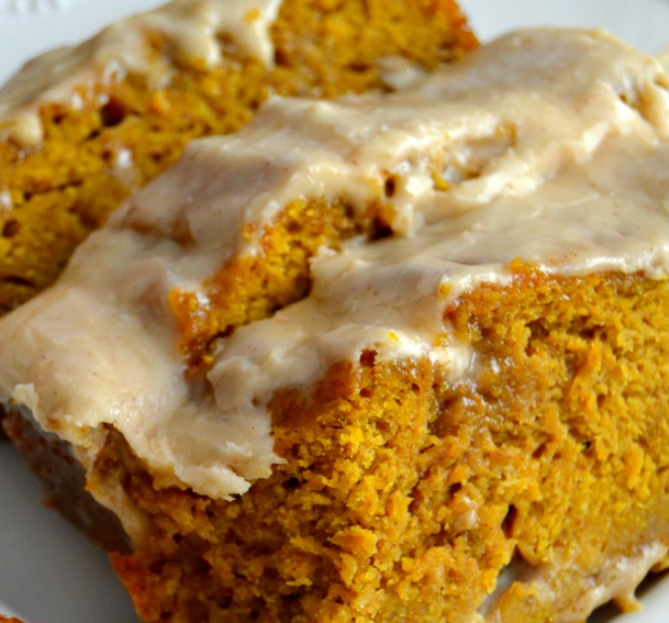 Lemon Glazed Pumpkin Bread